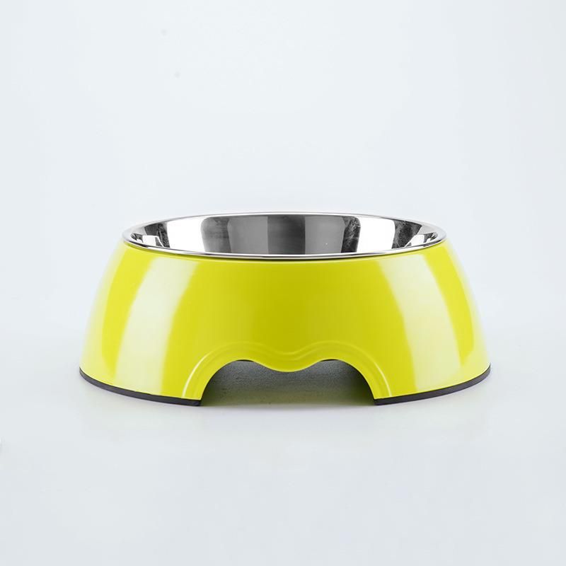 Stainless Steel Dog Bowls Double Melamine Dog Bowl Non-Slip Pet Bowl Feed Water Cat Supplies