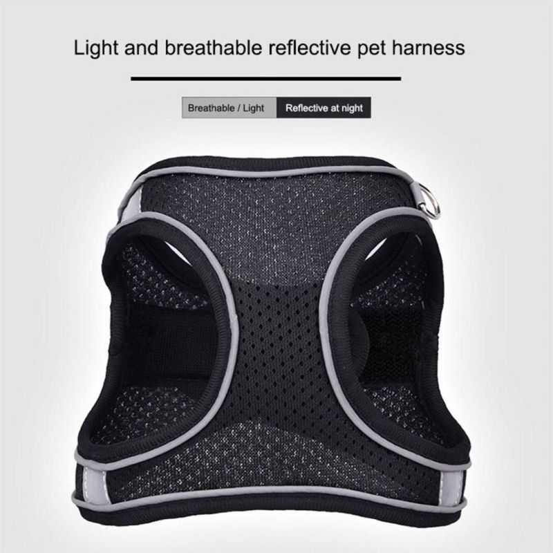 High Reflective Dog Harness Pure Color Pet Harness Pet Leash Set
