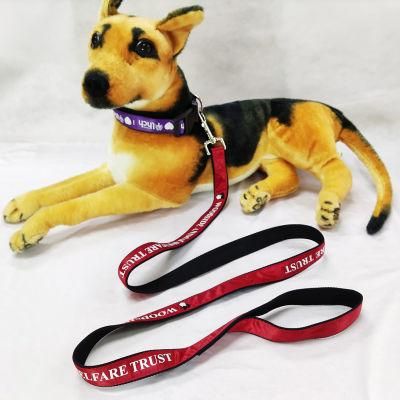 Slippery Ribbon and Strong Polyester Sport Team Tug Dog Leash Handle Heavy Duty Dog Leash