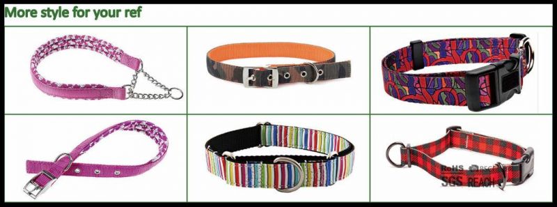 2019 Factory Wholesales Reflective Adjustable Classic Solid Color Dog Collar
