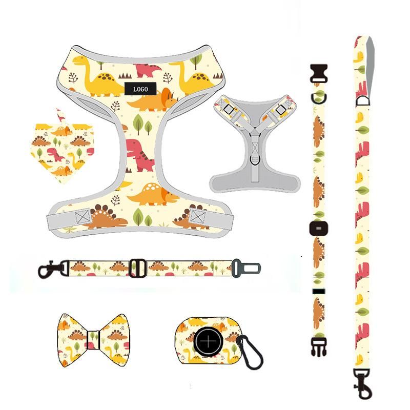 OEM Manufacturer Pet Supplies Custom Logo Luxury Dog Products High Duty Leather Chest Pet Dog Harness Vest