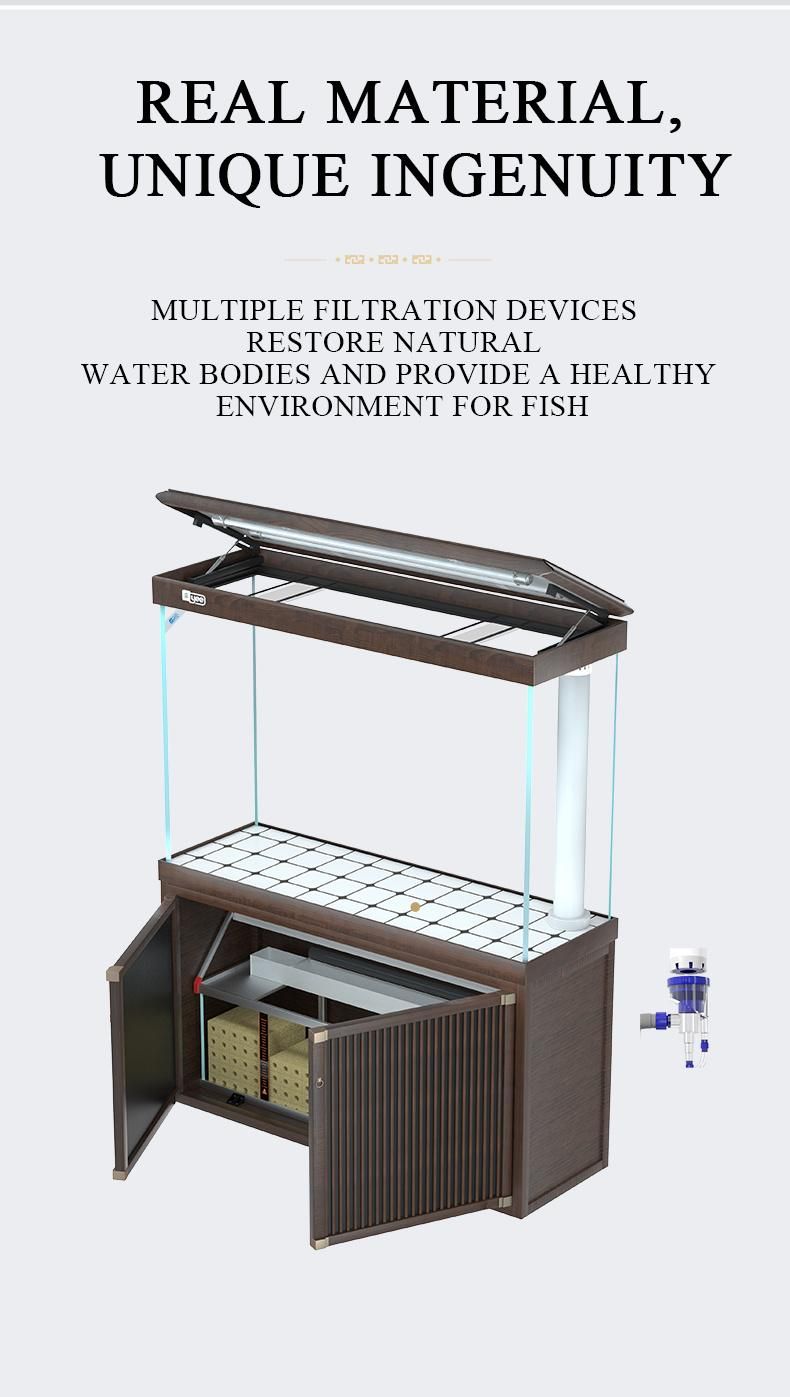 Yee Large Aquariums Big Office Fish Tank Household Aquarium Landscaping