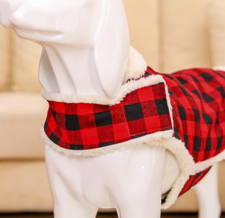 Fleece Plaid Soft Warm Dog Coat with Fast Delivery