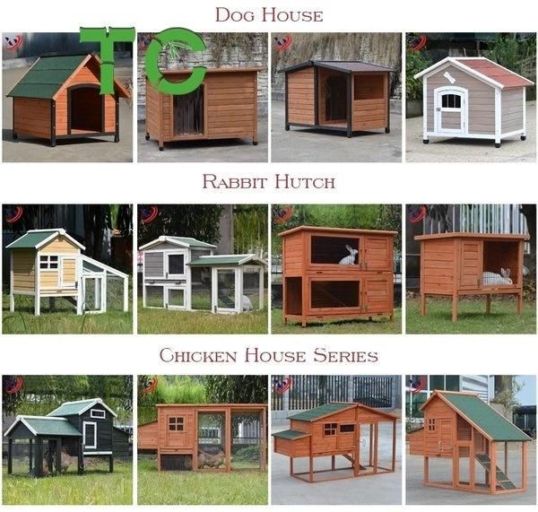 Factory Cheap Price Wooden Dog Kennel Wood Dog House, Outdoor Weather-Resistant Wooden Log Cabin, Pet House with Adjustable Feet & Removable Floor
