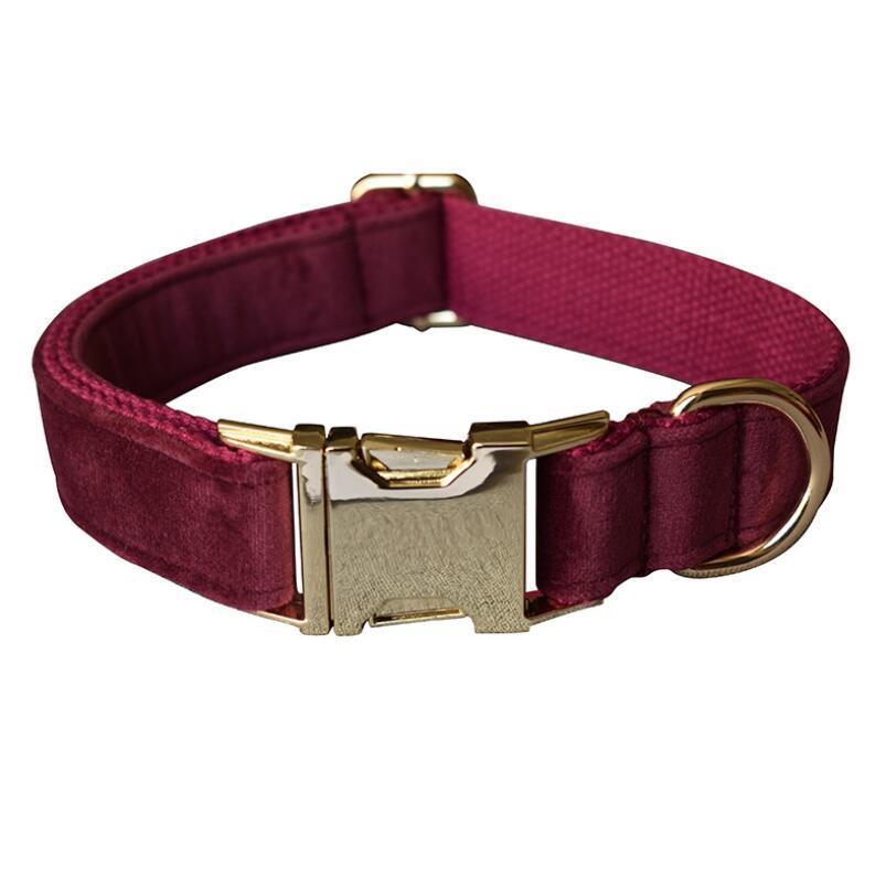 Soft & Comfy Velvet Dog Collar and Leash Set