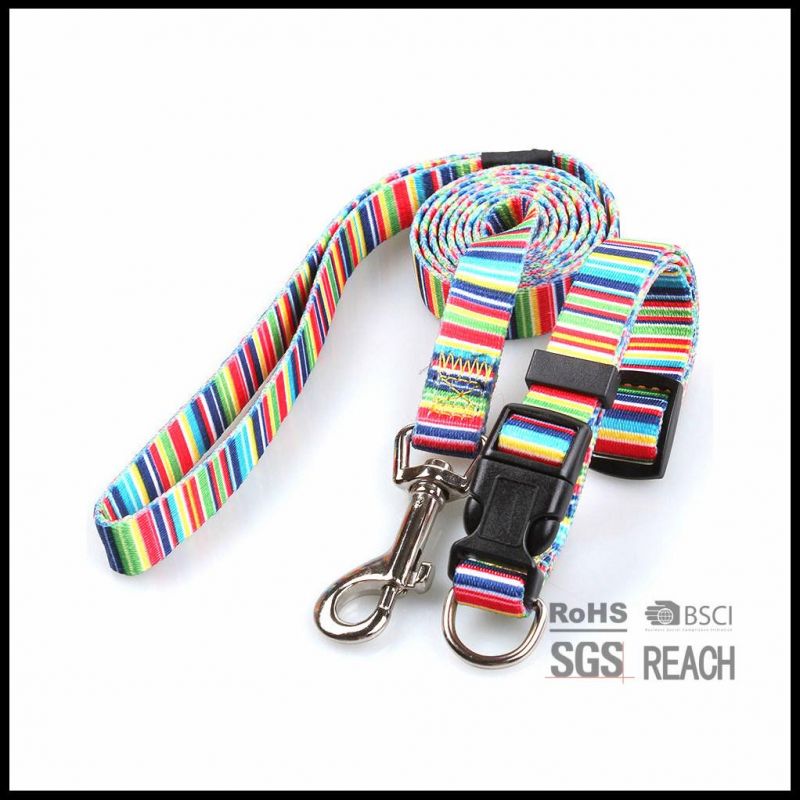 Cheap Rainbow Print Dog Collars and Leashes Set