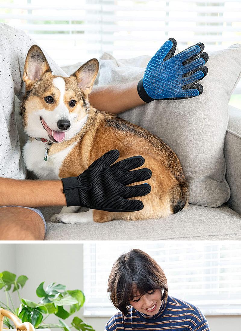 Pet Massage Grooming Cat Brush Shower Dog Grooming Gloves