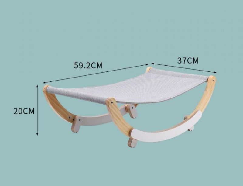 2020 New Design Wood Cat Bed Rocking Soft Cat Bed