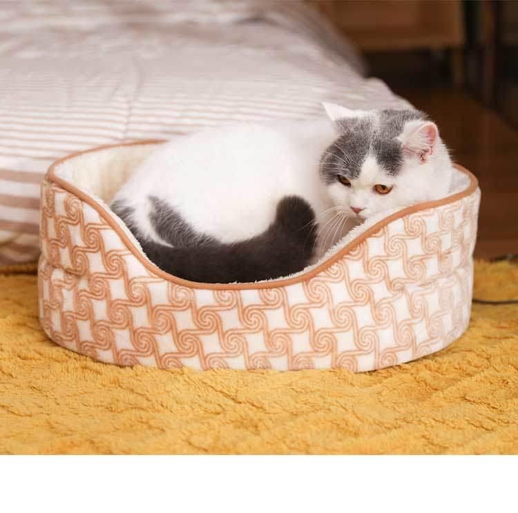 Electric Heated Dog Bed Removable Cushion Power Heating Dog Bed