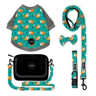Dog Shirt with Matching Harness Leash Collar Custom Pattern &amp; Logo Pet High Quality Clothes