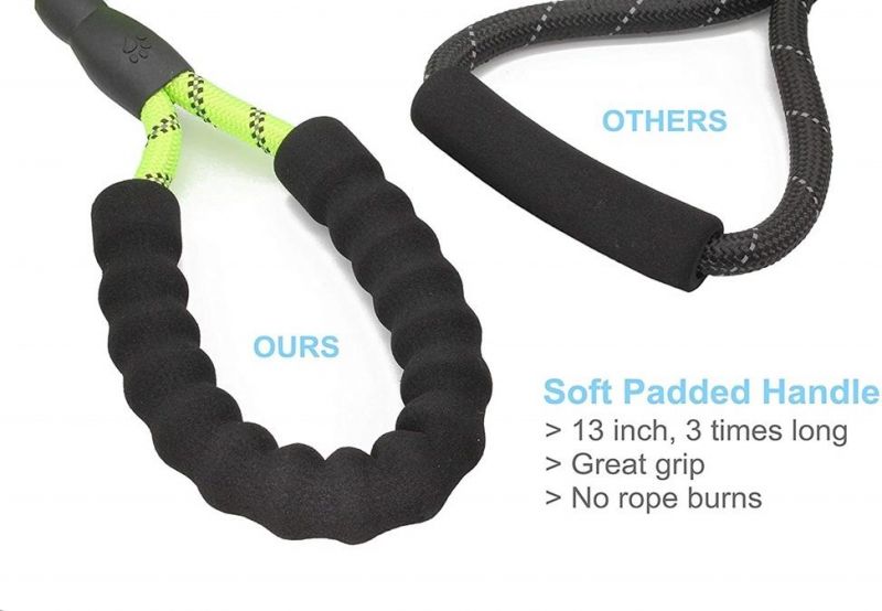 Rope Dog Leash for Medium and Large Dogs with Highly Reflective Threads