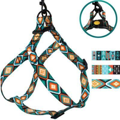 Pattern Print Pet Harnesses for Small Medium Large Puppy Vest Outdoor Walking Dog Harness