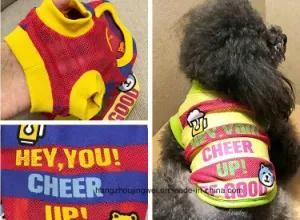 Sunmmer Hey! Cheer! Dog T-Shirt 100% Cotton T-Shirt Small Dog Shirt Soft Costumes Pet Polo