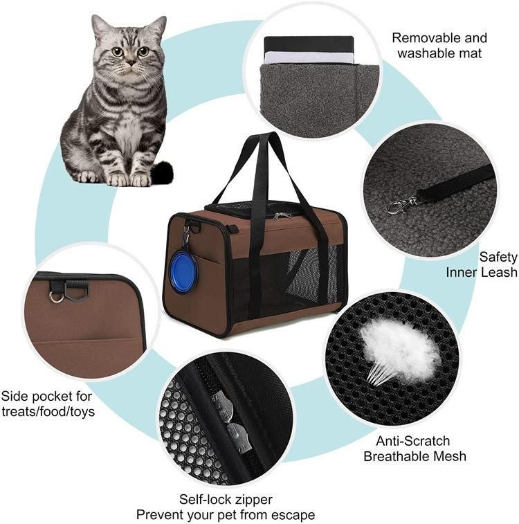 Customize OEM ODM Fashion Collapsible Carrier Travel Bag for Heavy Pets