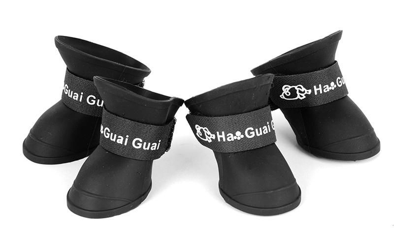 4PCS/Set Pet Dog Rain Shoes for Rubber Portable Anti Slip Waterproof Pet Dog Cat Rain Shoes