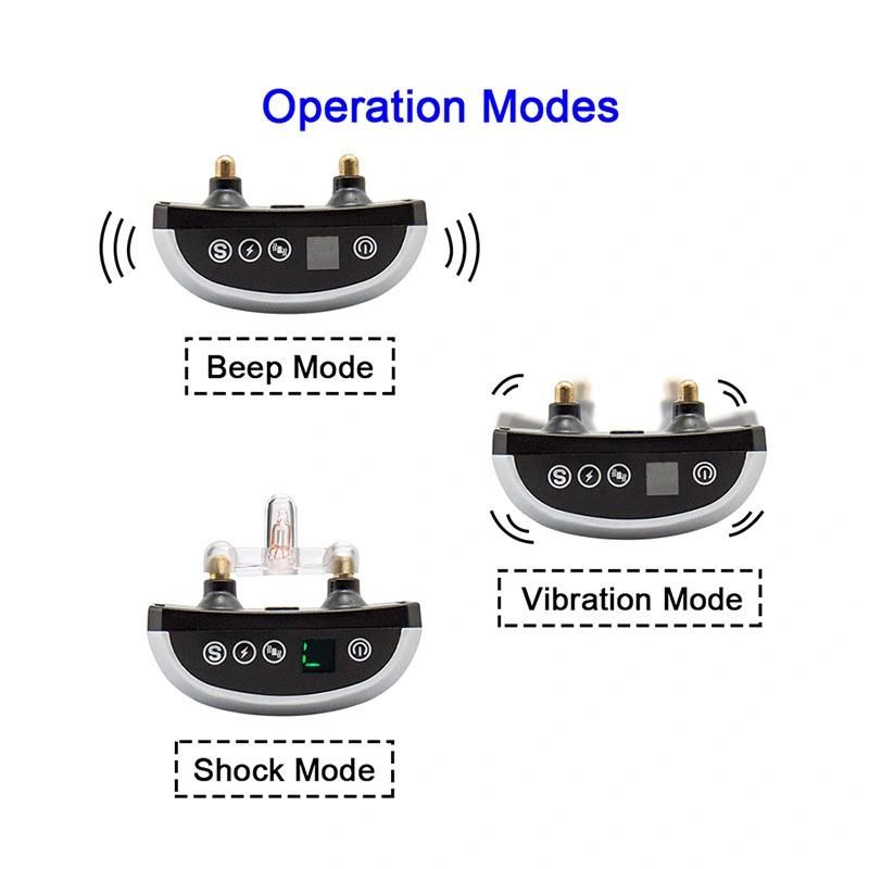 Waterproof Electronic Rechargeable Static Shock Vibrating Remote Control Pet Dog Training Collar