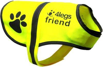 Dog Safety Yellow Reflective Vest with Leash Hole 5 Sizes