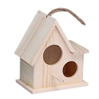 Factory Custom Creative DIY Bird Nest Handmade Solid Wood Bird House Pastoral Style