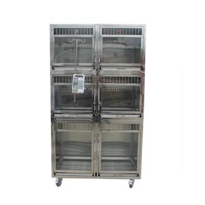 Stainless Steel Multiple Dog Cage Bank Veterinary Cat Cages for Pet Hospital