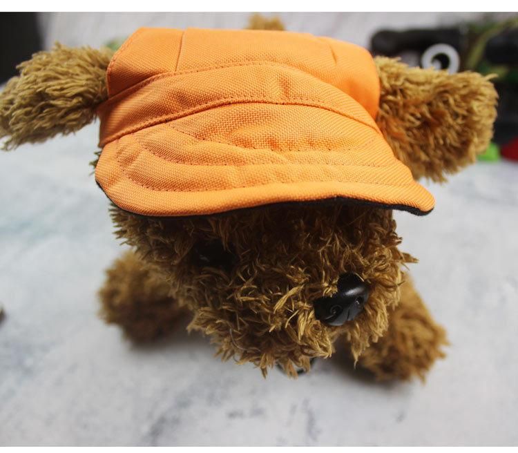 Dog Clothing Accessorized with a Baseball Duck Tongue Sunshade Hat