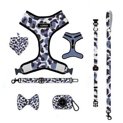 Soft Mesh Dog Harness Ajustable Custom Logo Pattern Pet Supplies Designer Pet Products