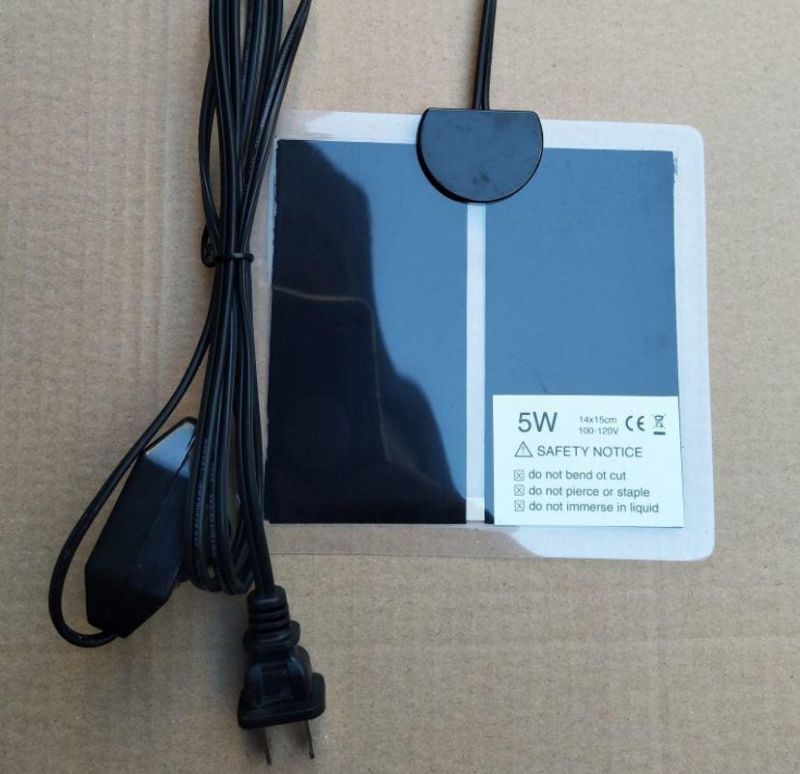 7W 11 X 5.9 Inch Waterproof Reptile Heating Pad Warmer with Temperature Controller, Power Adjustment Under Tank Terrarium Heater Heat Mat