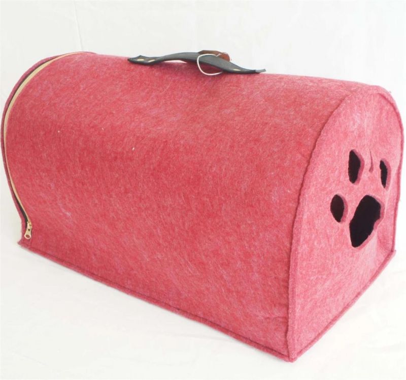 Handmade Felted Wool Pet Cat Bed - Eco-Friendly