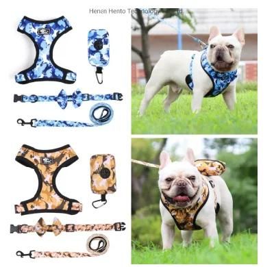 Factory Hot Sale Adjustable Breathable Soft Comfortable Safety Dog Pet Harness Polyester Pet Harness