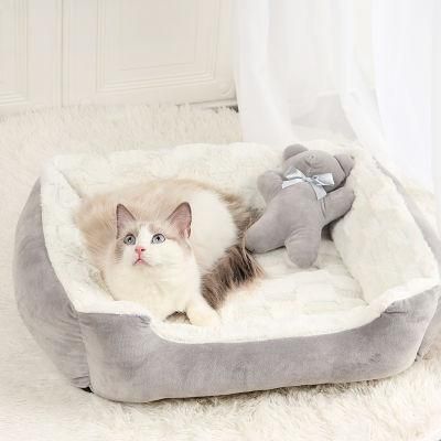 Comfortable Rectangle Anti-Slip Soft Cushion Cat Dog Accessories Pet Bed