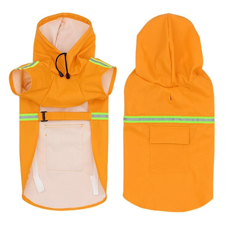 Pets Dog Raincoat Waterproof Reflective Rain Jacket with Hood