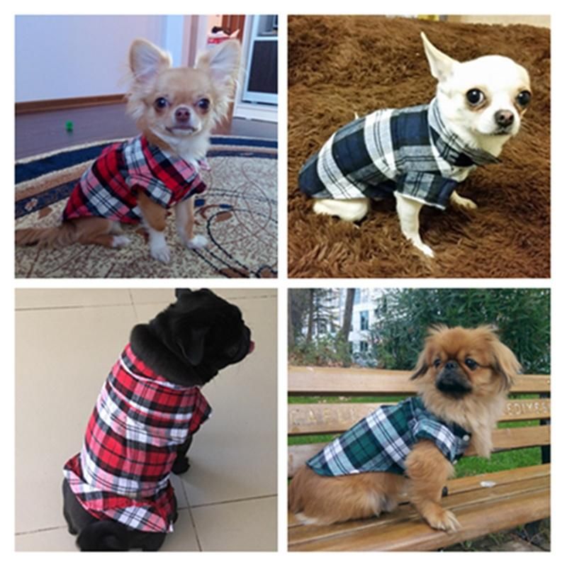 China Wholesale Dog Cat Clothes Soft Summer Plaid Dog Vest Clothes Accessories Pet Products for Small Dogs Cotton Puppy Shirts