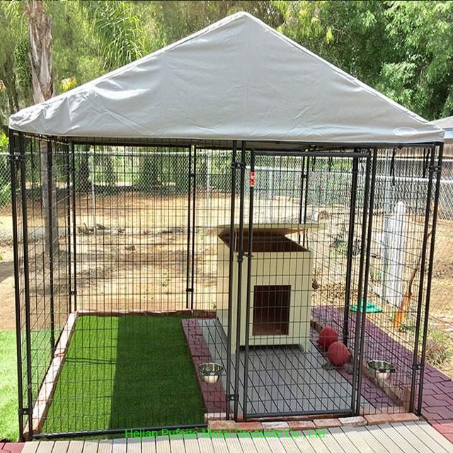 Powder Coated 7-Tall Dog Kennel with Metal Roofing