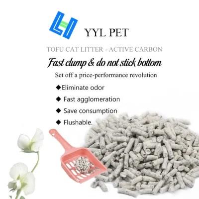 Tofu Cat Litter - Active Carbon, Strong Odor Control, Clump, Flushable