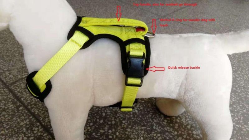 2022 High Quality Soft Reflective Dog Harness with Handle