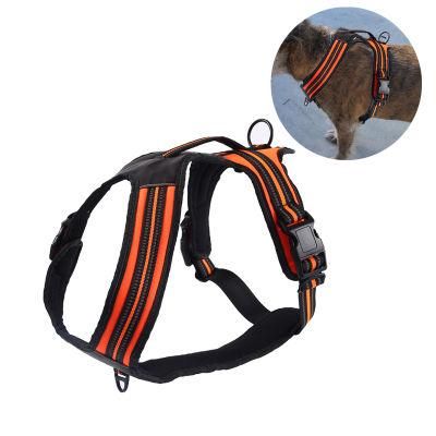 Custom Logo Adjustable Reflective Breathable Mesh Padded Nylon Dog Harness