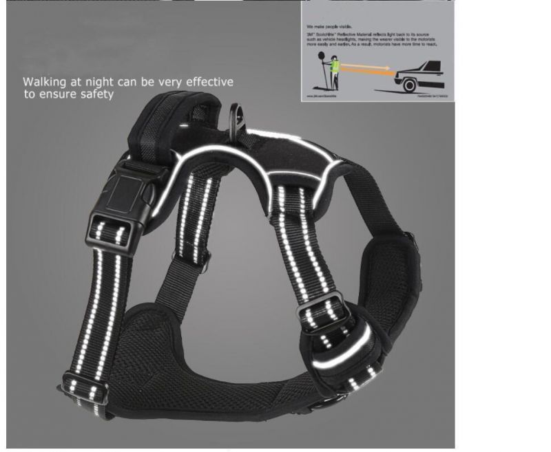No Pull Dog Harness, Front Clip Vest Harness Dog Car Harnesses with Padded Handle