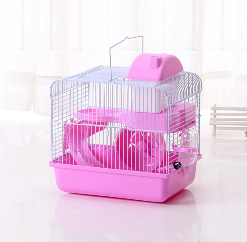 Customize OEM ODM Pet Supplies Hamster Feeder Bottle Pink Hamster Cage