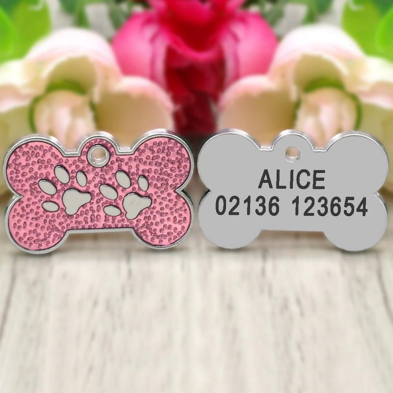 Engraved Dog Name ID Tags Pendant Personalized Pet Accessories