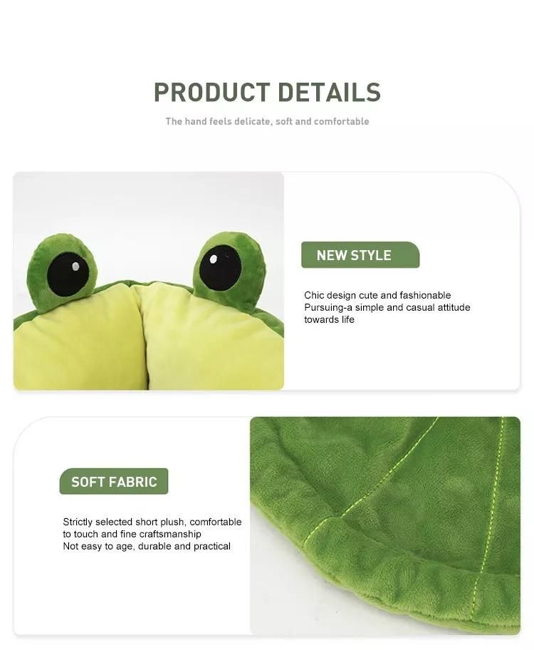 Factory Wholesale Skin Friendly Frog Shape Pet Bed