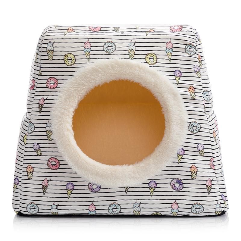 Pet House Cat Bed House Pet Pets Bed Wholesale Warm Fur Plush Waterloo Cat Pet Bed