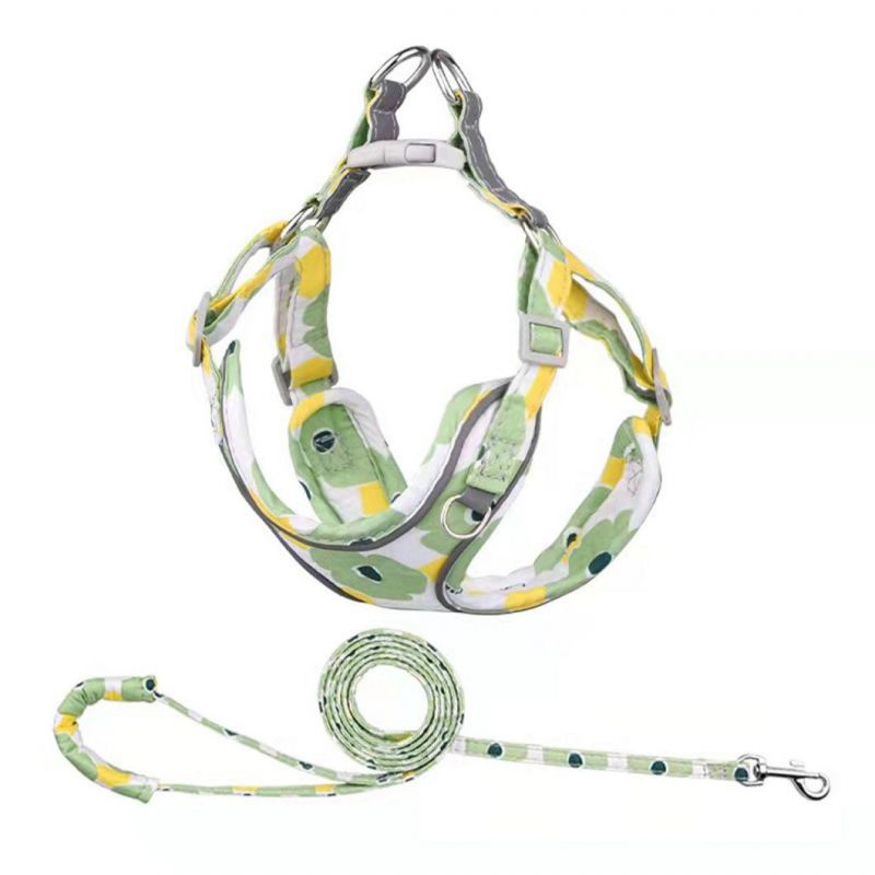 Durable Pet Harness Cotton Dog Harness with Dog Leash Set