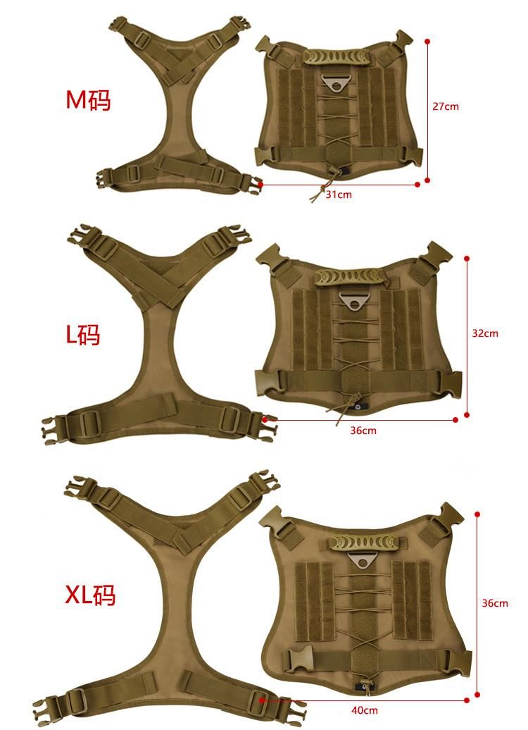 Tactical Dog Harness Vest Molle Tactical Dog Training Vest Set