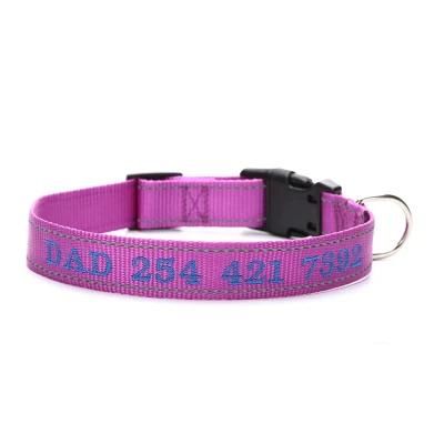 Breathable Personalized Dog Collars Custom Name Luxury Dog Collar Durable Nylon Dog Collar