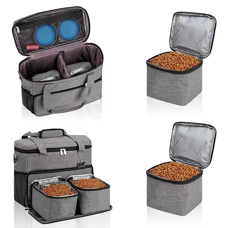 Airline Approved Expandabl Container Pockets Portable Breathable Tote Organizer Weekend Cat Rolling Cages Carrier Dog Food Storage Supplies Pet Bag for Travel