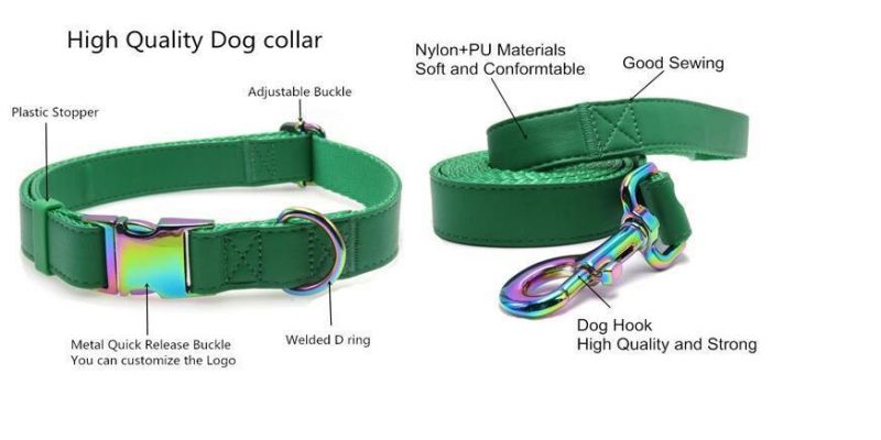 Custom High Quality Soft Dog Training Collar Dog Collar Buckle Metal Retractable Pet Collar