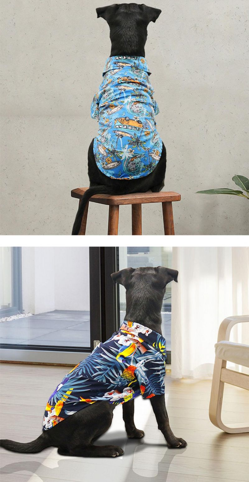 Pet Short Sleeve Shirt Hawaiian Style Dog Shirt