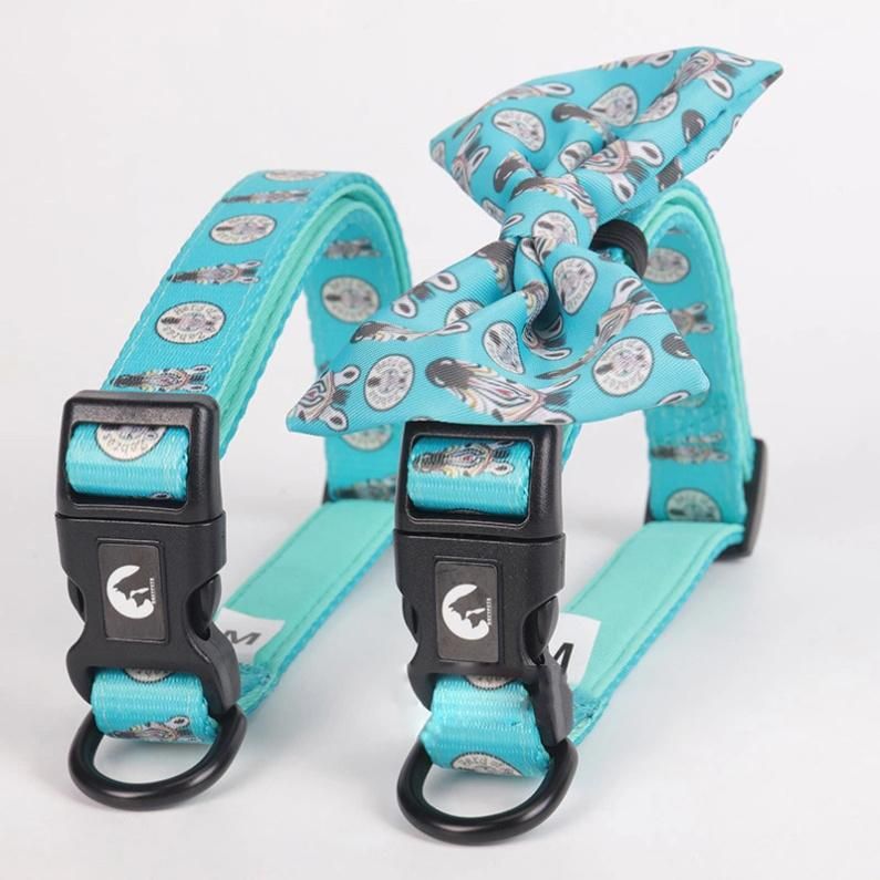 Printed Cat Walking Rope Set Small Dog Pet Chest Harness, Collar, Pet Leash Set Th8122