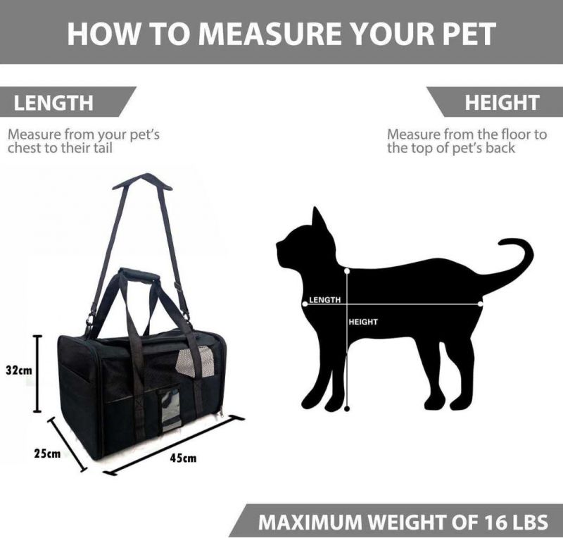 Airline Approved Dog Carriers Soft Sided Collapsible Cat Travel Bags Pet Carrier