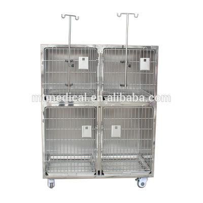 3 Layers Stainless Steel Dog and Cat Cage for Animal Clinic and Pet Hospital