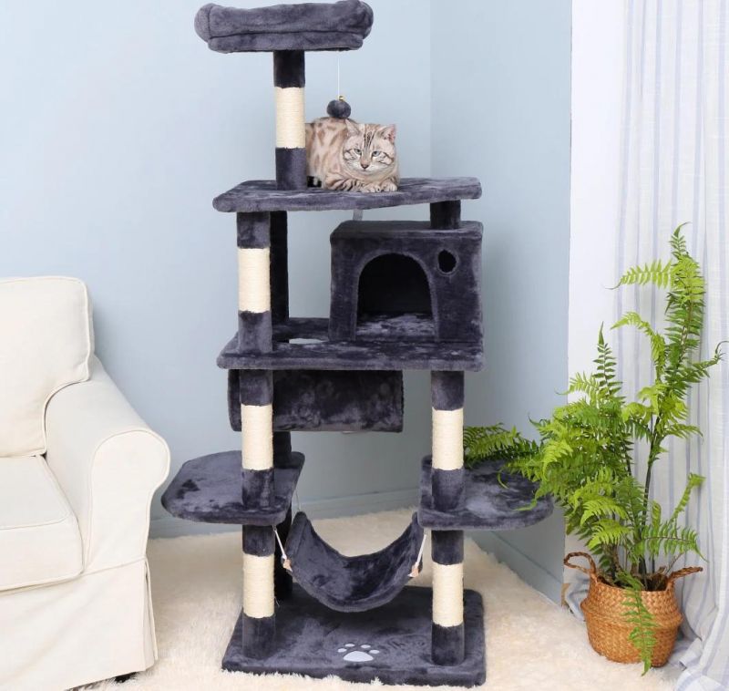 Cat Tree Condo Furniture Kitten Activity Tower Pet Kitty Play House with Scratching Posts Perch
